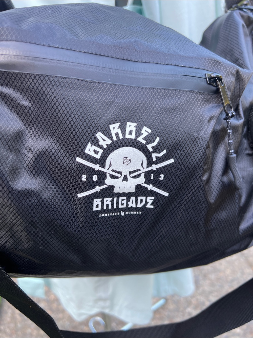 Barbell Brigade Urban Peak Black Dry Bag Duffel Gym Bag + Wristband